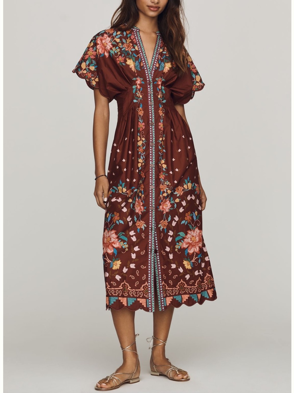 Farm Rio for Anthropologie midi dress NWT